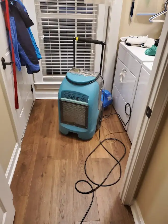 Commercial dehumidifier deployed for Flood Damage Cleanup in Chartiers